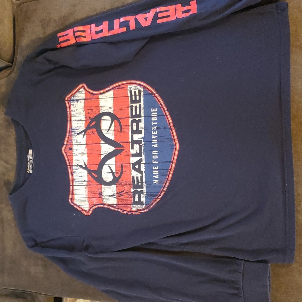 Realtree men's L long sleeve shirt navy blue